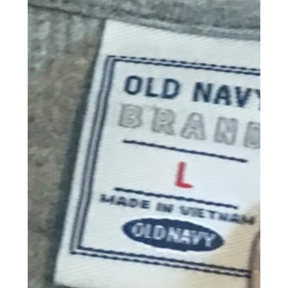 Old Navy Mens T-Shirt Bundle Size Lrg Gray and Khaki 100% Cotton V-Neck Set of 2 - Picture 3 of 10